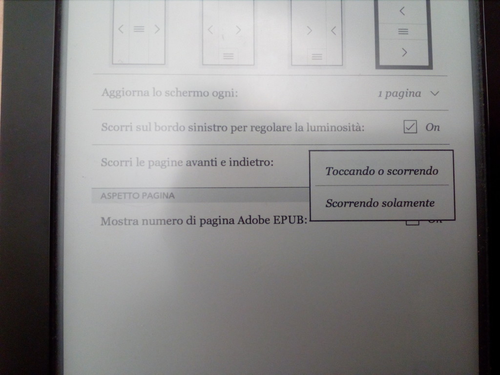 Nuova opzione in kobo