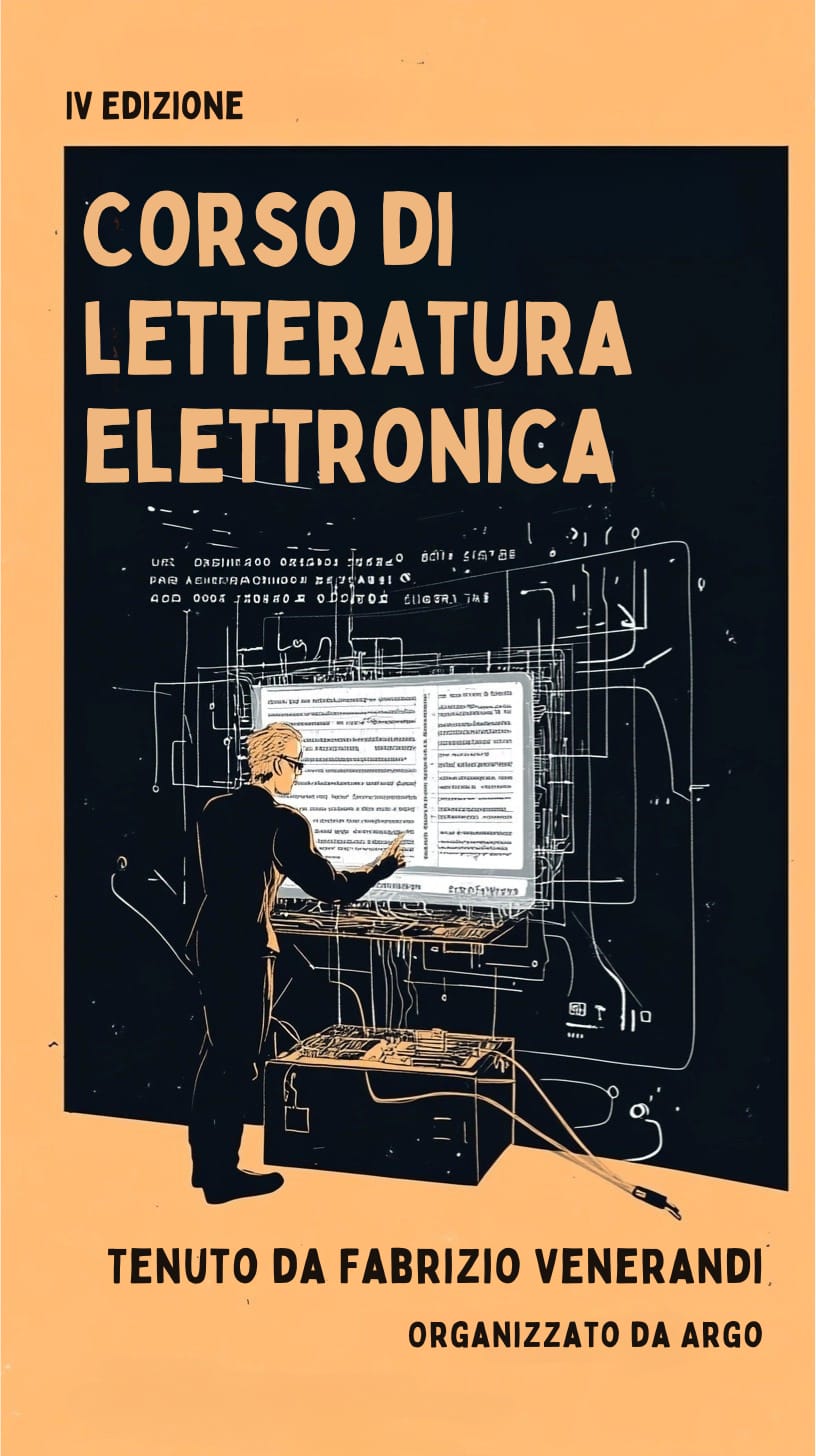 Locandino del laboratorio di letteratura elettronica 2025