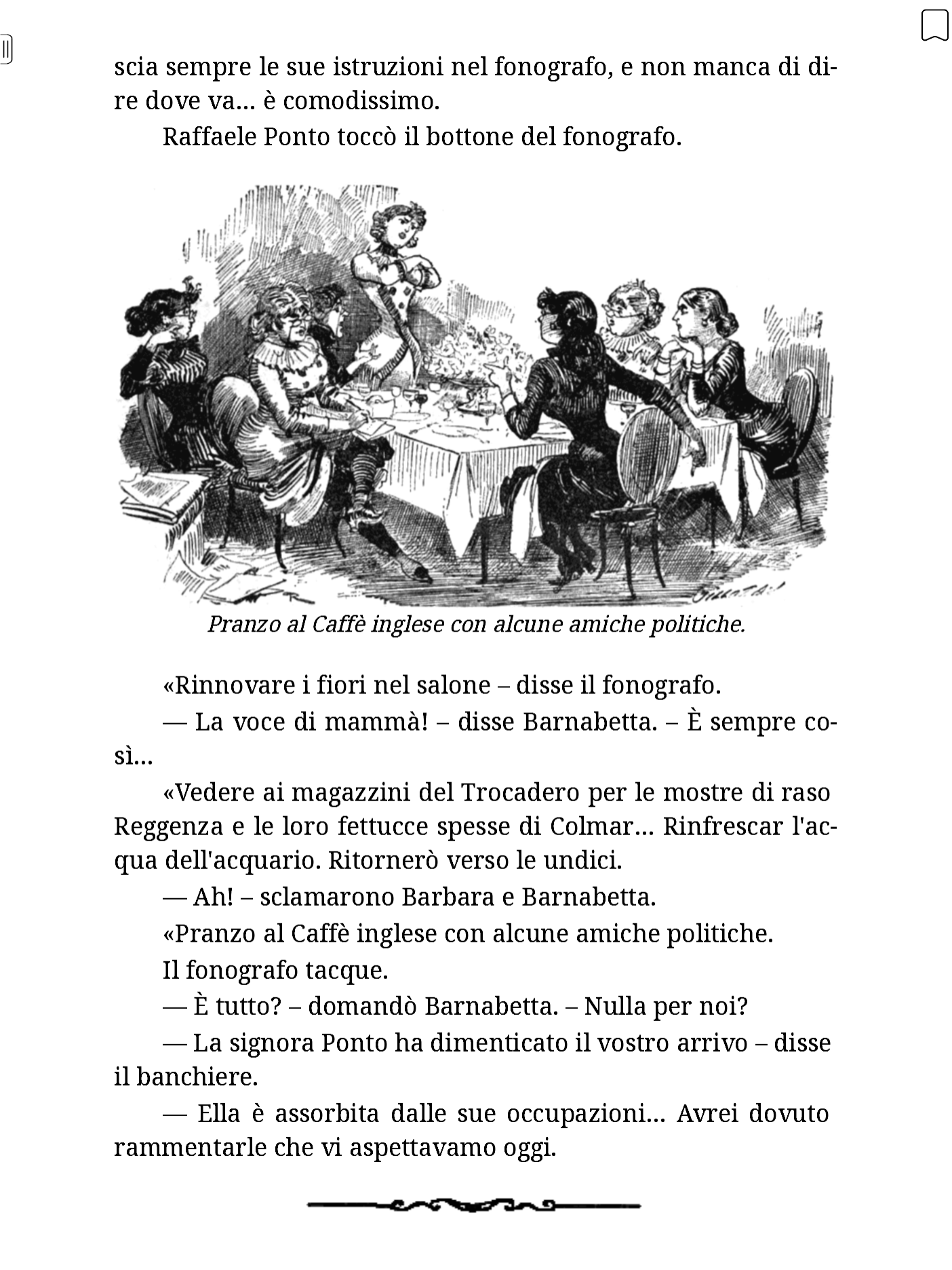 Pagina da XX secolo, romanzo